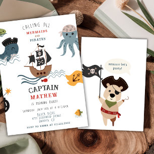 Pirate Theme Any Age Birthday Party  Invitation