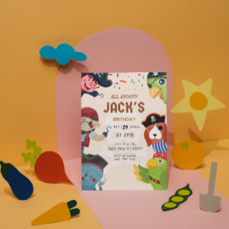 Pirate Theme Birthday Invitation Card