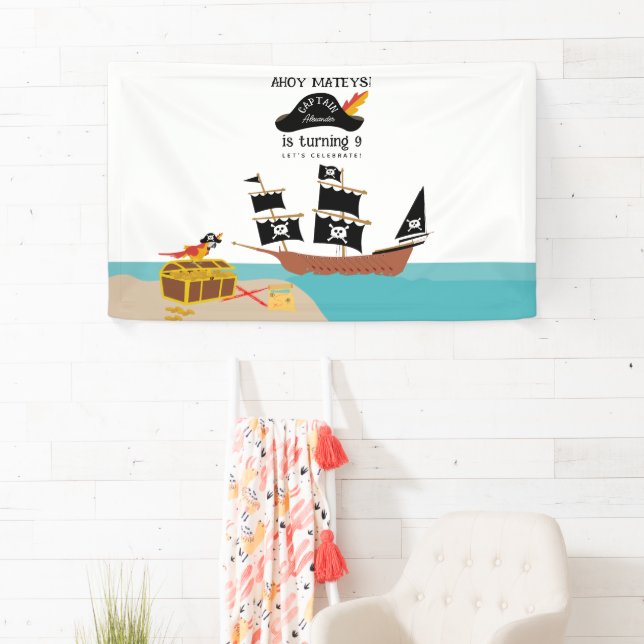 Pirate Theme Birthday Party  Banner (Insitu)