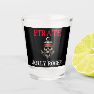 Pirate theme Party Adult RED  NAUTICAL Shot Glass