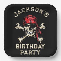Pirate theme Party Adult Salty Skull Black 2