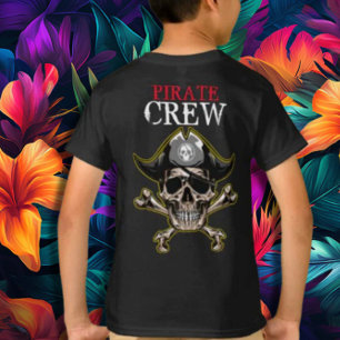 Pirate theme Party Adult sKULL Crew2 T-Shirt