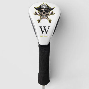 Pirate theme Party Adult Skull Monogram   Golf Head Cover