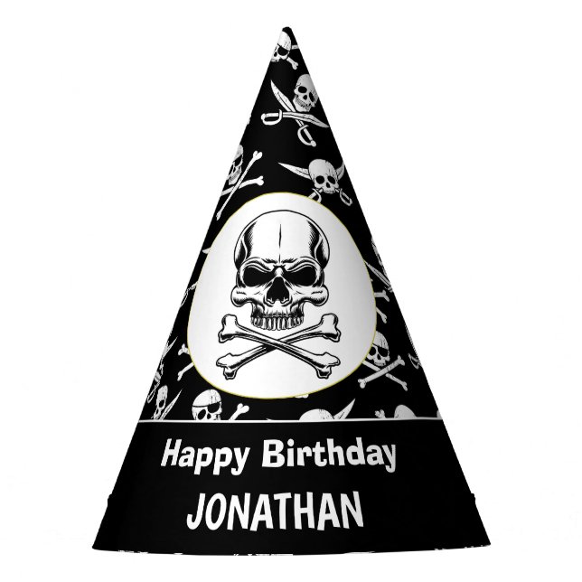 Pirate theme Party Adult Skull. Ships Skulls Hat (Front)