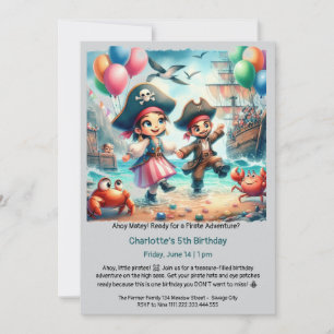 Pirate-Themed Birthday Party Invitation