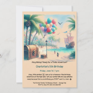 Pirate-Themed Birthday Party Invitation