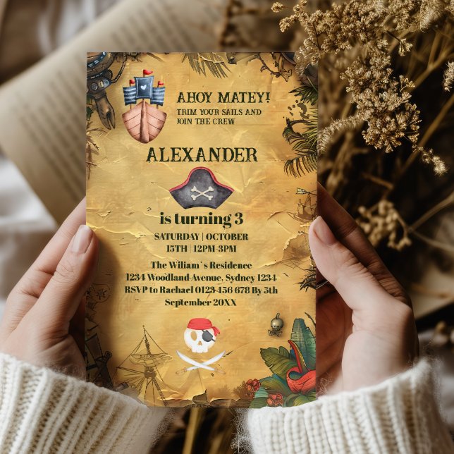 Pirate Themed Birthday Party Invitation (Creator Uploaded)