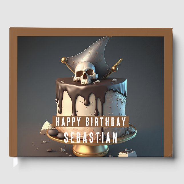 Pirate themed Birthdays Guest Book (Front)