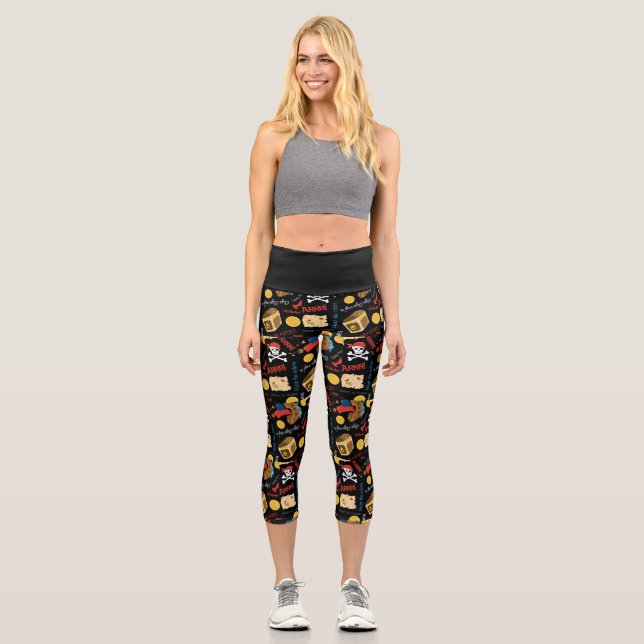 Pirate treasure capri leggings (Front)