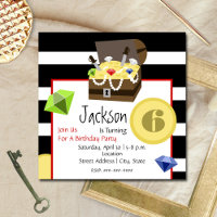 Pirate Treasure Chest Coins & Jewels Birthday