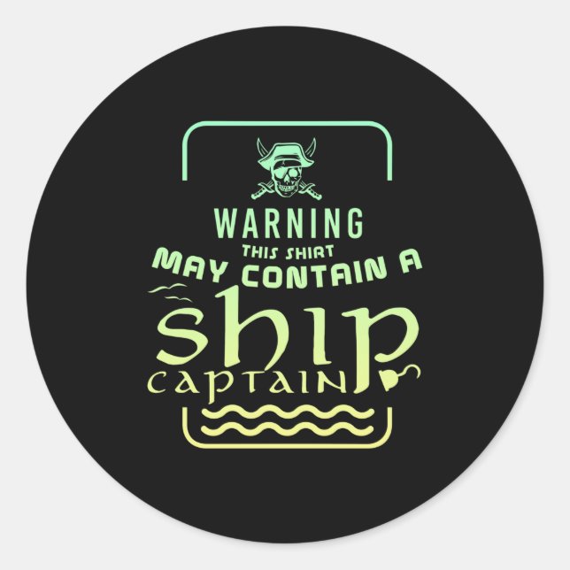 Pirate Treasure Chest Sayings Classic Round Sticker (Front)