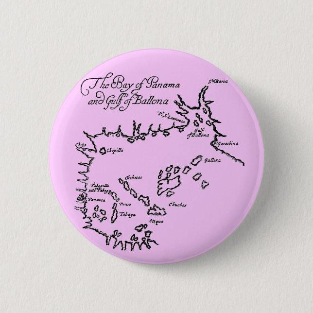 Pirate Treasure Map 6 Cm Round Badge (Front)