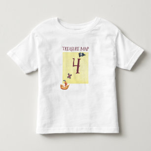 Pirate Treasure Map Age 4 Toddler T-Shirt