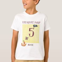 Pirate Treasure Map Age 5 with Name