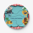Pirate Treasure Map Birthday Party Plates