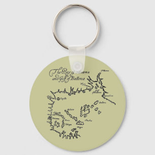 Pirate Treasure Map Key Ring
