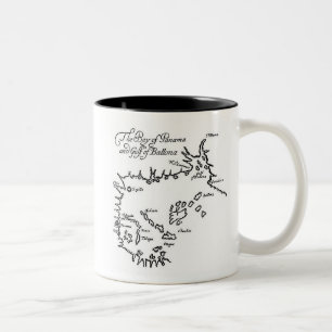 Pirate Treasure Map Two-Tone Coffee Mug