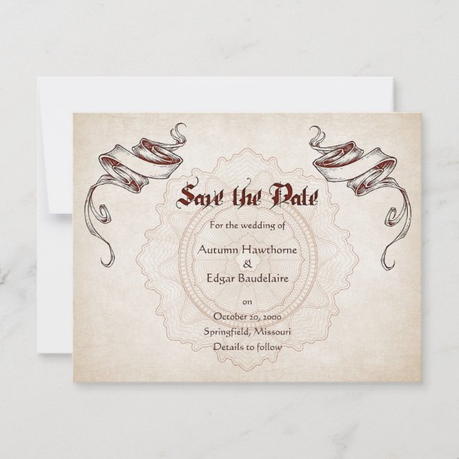 Pirate Treasure Wedding Save The Date (Front)