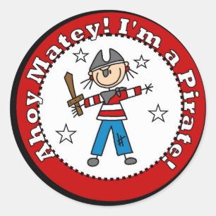 Pirate Tshirts and Gifts Classic Round Sticker