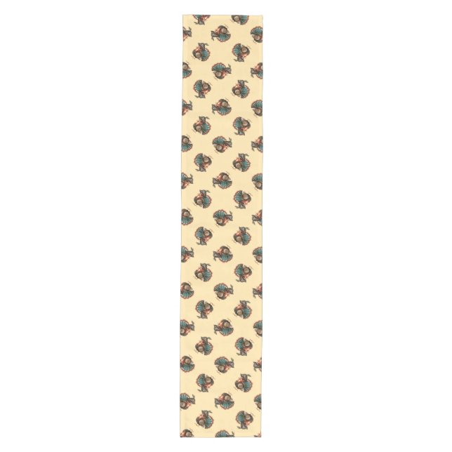 Pirate Turkey Themed Thanksgiving Table Medium Table Runner (Front)