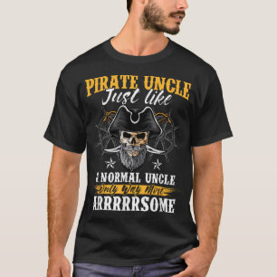 Pirate Uncle Jolly Roger Freebooter  T-Shirt