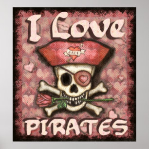 Pirate Valentine's Day Poster