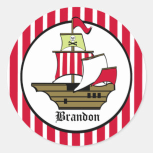 Pirate Voyage Classic Round Sticker