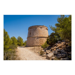 Pirate Watchtower in Portinatx, Ibiza Poster