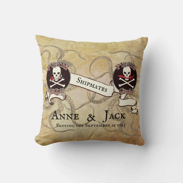Pirate Wedding Cushion (Front)