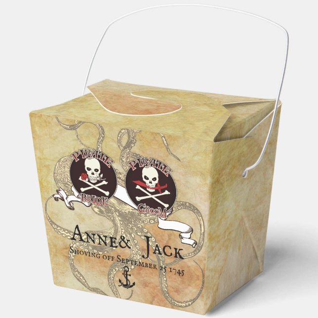 Pirate Wedding  Favour Box (Front)