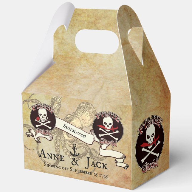 Pirate Wedding Favour Box (Front)