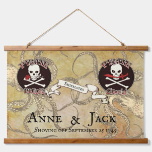 Pirate Wedding Hanging Tapestry