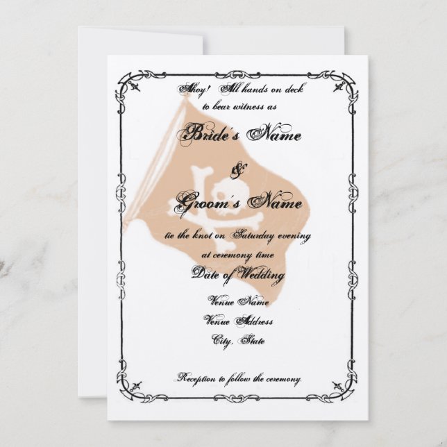 Pirate Wedding Invitation (Front)