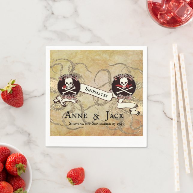 Pirate Wedding  Napkin (Insitu)