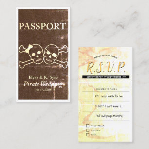 pirate wedding rsvp inserts