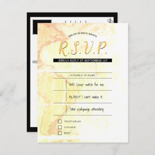 pirate wedding rsvp inserts invitation postcard