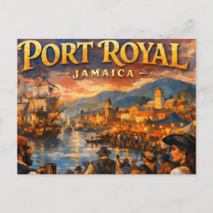 Pirate week in port royal postcard