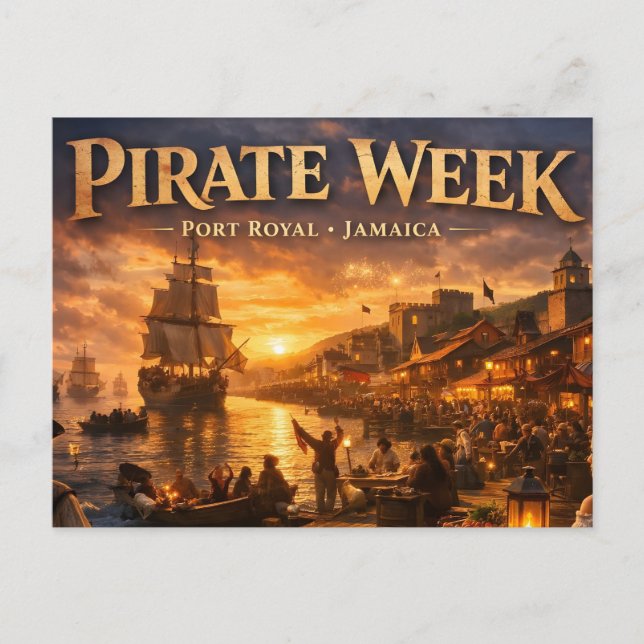 Pirate week in port royal postcard (Front)