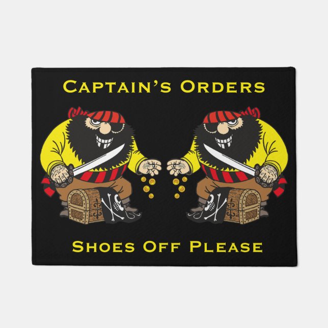 Pirate Welcome Boat Doormat (Front)