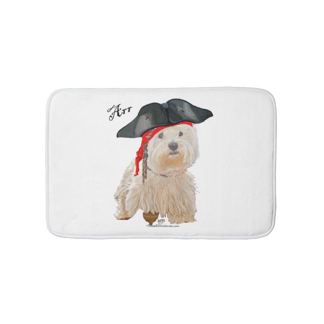 Pirate Westie Bath Mat (Front)