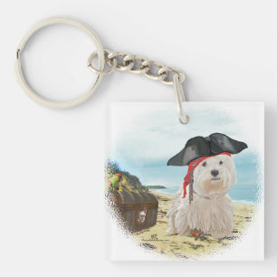 Pirate Westie Key Ring