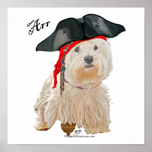 Pirate Westie Poster (Front)