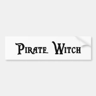 Pirate Witch Bumper Sticker