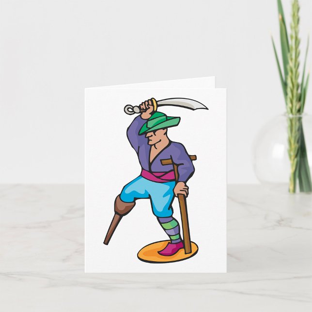 Pirate with Peg Leg and Sword Card (Creator Uploaded)