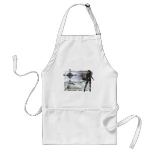 Pirate Woman with Rough Waters Designs Standard Apron