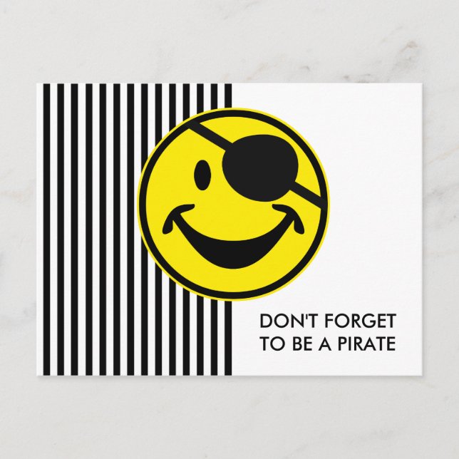Pirate yellow & stripes + your back. & idea postcard (Front)