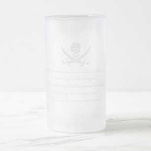 PirateLife,GlassSteinMug Frosted Glass Beer Mug