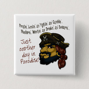 Pirates! 15 Cm Square Badge