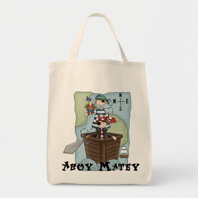 Pirates Ahoy Tshirs and Gifts Tote Bag (Front)