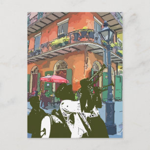 Pirates Alley, Marching Band New Orleans Postcard